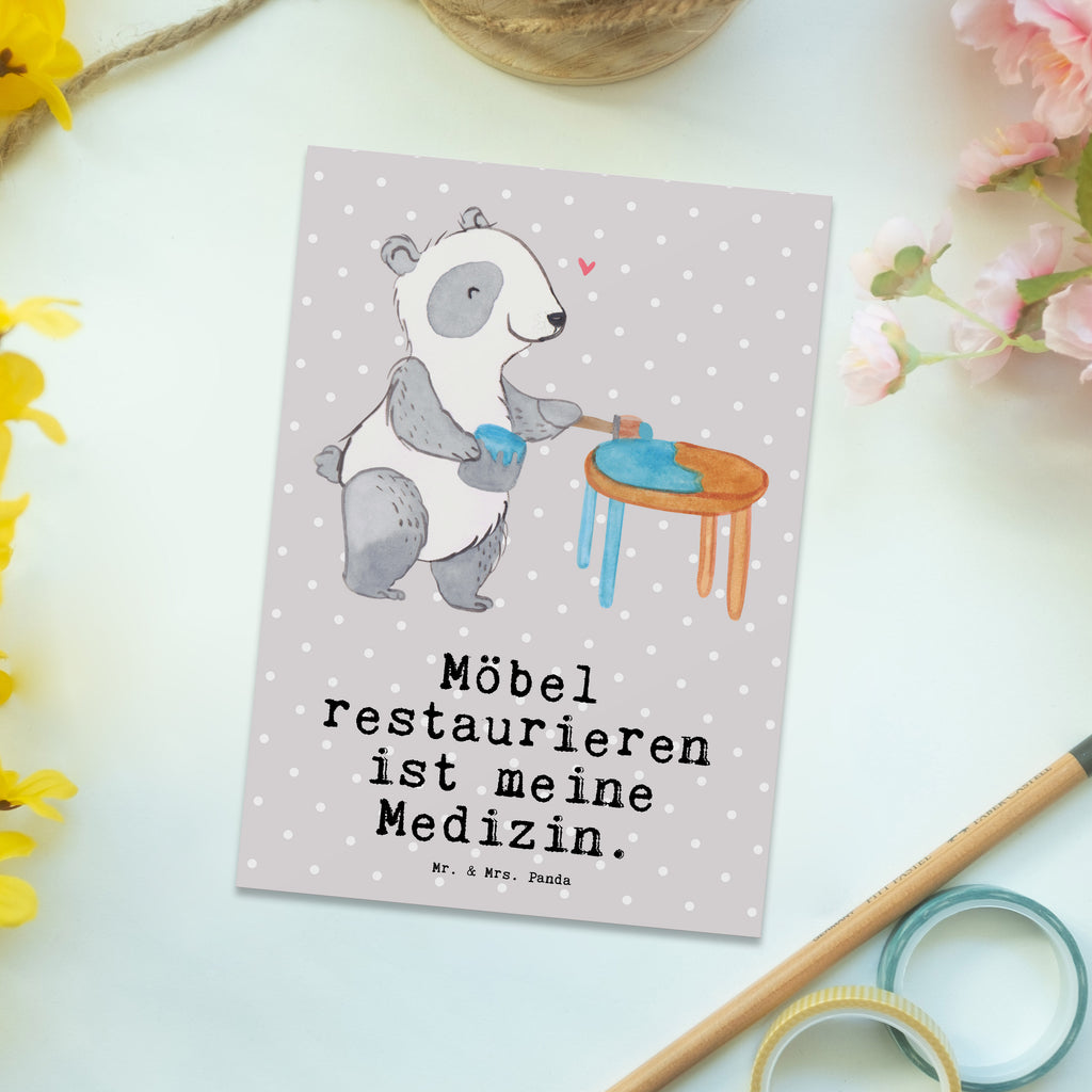 Postkarte Panda Möbel restaurieren Medizin Postkarte, Karte, Geschenkkarte, Grußkarte, Einladung, Ansichtskarte, Geburtstagskarte, Einladungskarte, Dankeskarte, Ansichtskarten, Einladung Geburtstag, Einladungskarten Geburtstag, Geschenk, Sport, Sportart, Hobby, Schenken, Danke, Dankeschön, Auszeichnung, Gewinn, Sportler, Möbel restaurieren, antike Möbel restaurieren, Handwerk, Restaurator