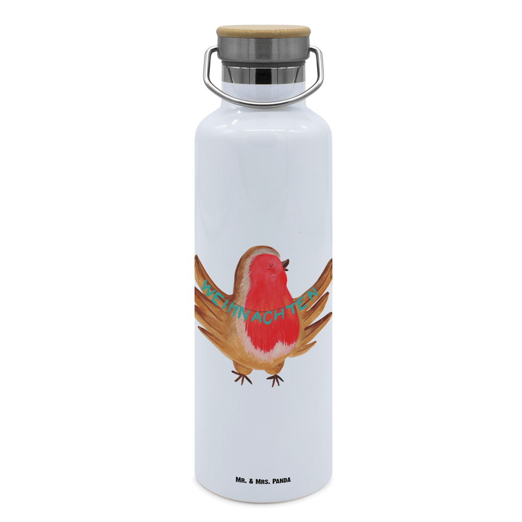 Trinkflasche Rotkehlchen Weihnachten Thermosflasche, Isolierflasche, Edelstahl, Trinkflasche, isoliert, Wamrhaltefunktion, Sportflasche, Flasche zum Sport, Sportlerflasche, Winter, Weihnachten, Weihnachtsdeko, Nikolaus, Advent, Heiligabend, Wintermotiv, Frohe Weihnachten, Weihnachtsmotiv, Weihnachtsgruß, Vogel, xmas