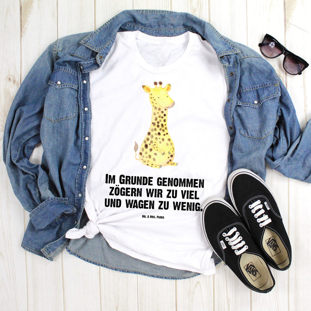 T-Shirt Standard Giraffe Zufrieden T-Shirt, Shirt, Tshirt, Lustiges T-Shirt, T-Shirt mit Spruch, Party, Junggesellenabschied, Jubiläum, Geburstag, Herrn, Damen, Männer, Frauen, Schlafshirt, Nachthemd, Sprüche, Afrika, Wildtiere, Giraffe, Zufrieden, Glück, Abenteuer