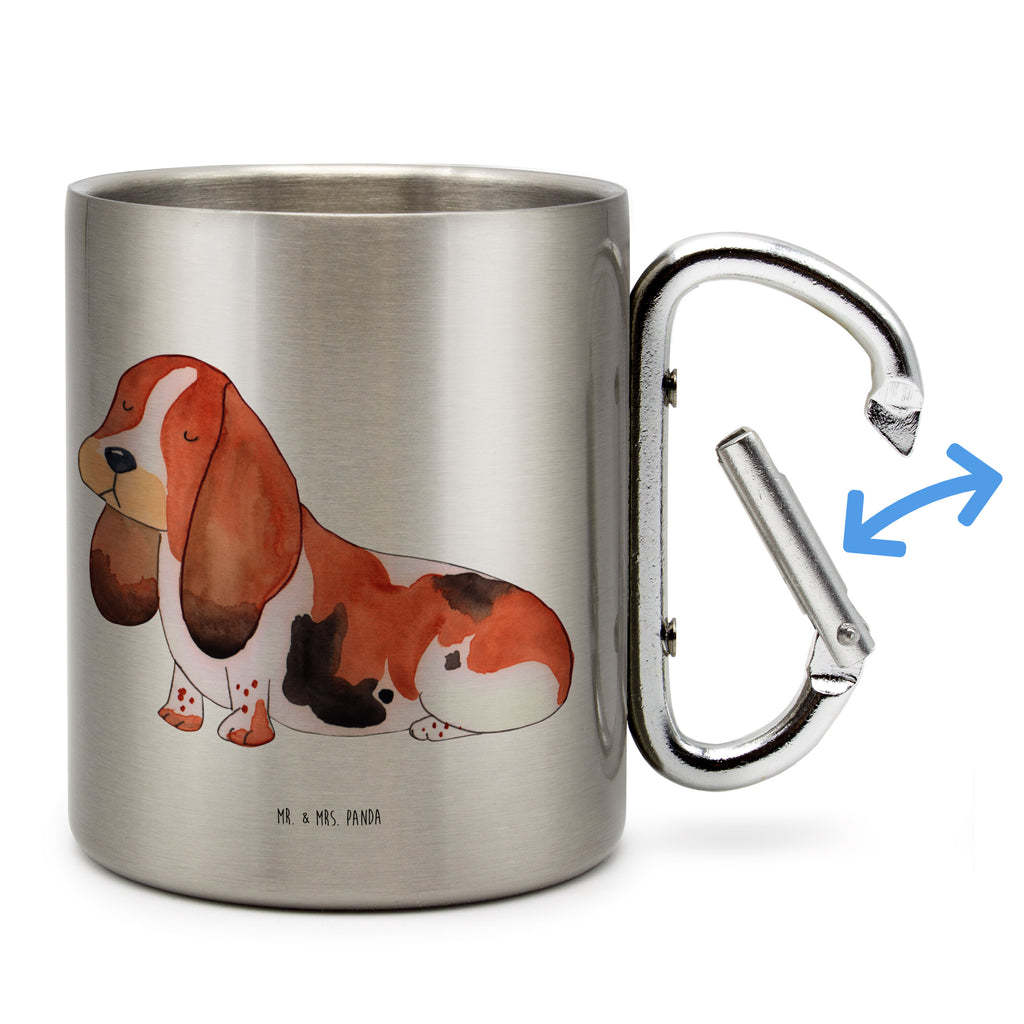 Edelstahlbecher Hund Basset Hound Edelstahltasse, Karabiner, Edelstahlbecher, Outdoor, Camping, Tasse, Becher, Hund, Hundemotiv, Haustier, Hunderasse, Tierliebhaber, Hundebesitzer, Sprüche, Basset Hound, Basset, Hundeliebe, kinderlos