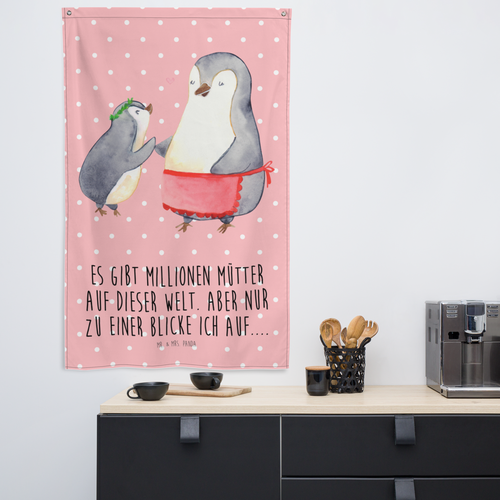 Wandteppich Pinguin mit Kind Wandbehang, Dekoration, Boho, Wandteppich, Wandtuch, Wanddeko, Tapisserie, Tapestry, Wandbild, Textil-Kunst, Schmuck-Wandbehang, Wand Deko, Kinderzimmer, Kinderzimmer Wand, Kinderzimmer Deko, Kinderzimmer Wanddeko, Familie, Vatertag, Muttertag, Bruder, Schwester, Mama, Papa, Oma, Opa, Geschenk, Mami, Mutti, Mutter, Geburststag