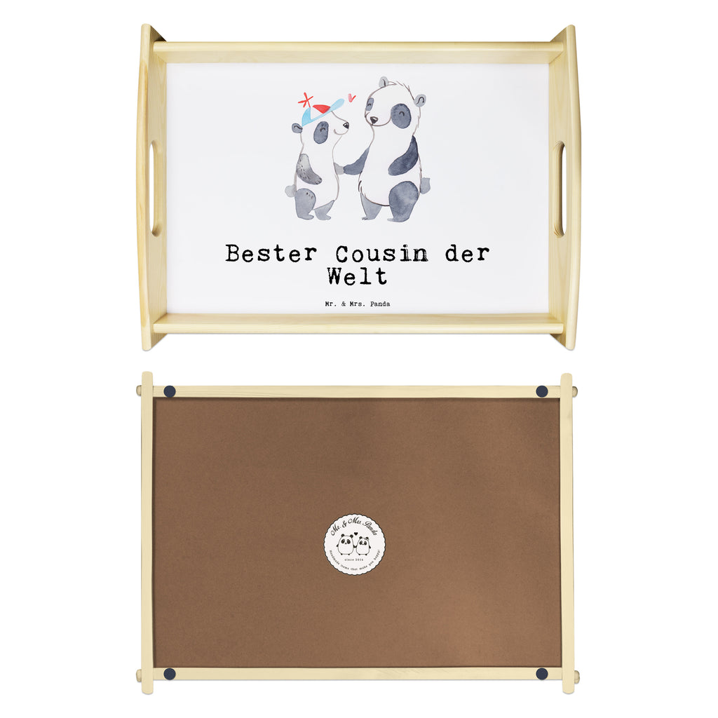 Serviertablett Panda Bester Cousin der Welt Serviertablett, Tablett, Holztablett, Küchentablett, Dekotablett, Frühstückstablett, für, Dankeschön, Geschenk, Schenken, Geburtstag, Geburtstagsgeschenk, Geschenkidee, Danke, Bedanken, Mitbringsel, Freude machen, Geschenktipp, Cousin, Kousin, Vetter, Sohn von Onkel, Sohn von Tante, Familie, Verwandtschaft, Cousine