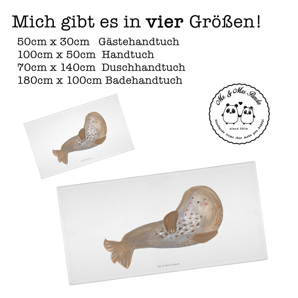 Handtuch Robbe Lachen Gästetuch, Reisehandtuch, Sport Handtuch, Frottier, Kinder Handtuch, Tiermotive, Gute Laune, lustige Sprüche, Tiere, Robbe, Robben, Seehund, Strand, Meerestier, Ostsee, Nordsee