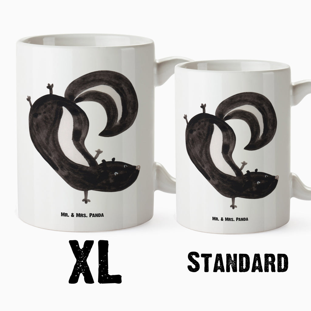 XL Tasse Stinktier Handstand XL Tasse, Große Tasse, Grosse Kaffeetasse, XL Becher, XL Teetasse, spülmaschinenfest, Jumbo Tasse, Groß, Stinktier, Skunk, Wildtier, Raubtier, Stinker, Stinki, Spielplatz, verpielt, Kind