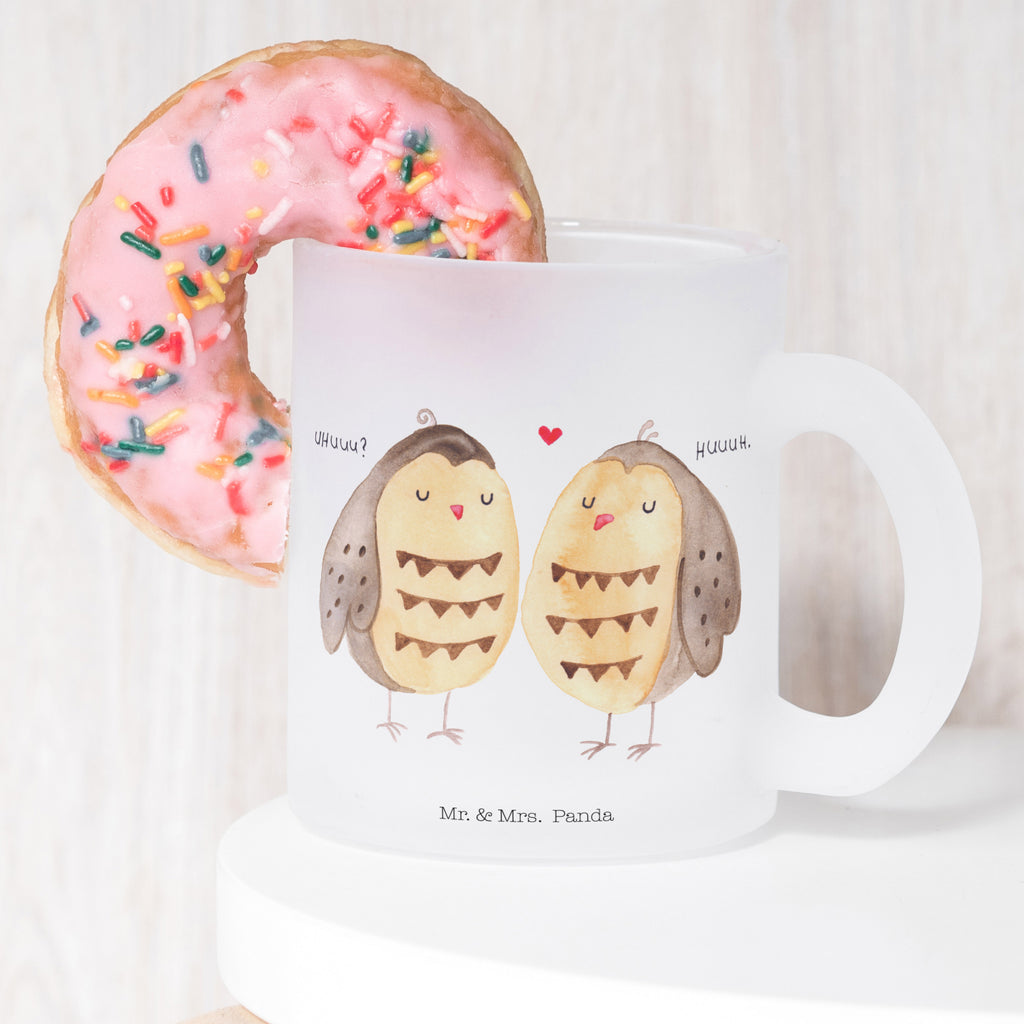 Teetasse Eule Liebe Teetasse, Teeglas, Teebecher, Tasse mit Henkel, Tasse, Glas Teetasse, Teetasse aus Glas, Eule, Eule Deko, Liebe, Hochzeit Spruch, Owl, All you need is love, Liebe Spruch, Freundin Geschenk, Freund, Wortspiel lustig