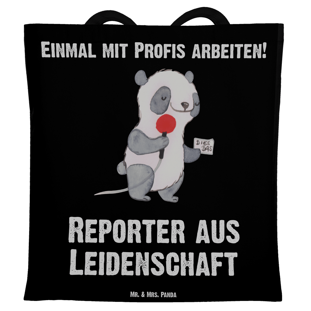 Tragetasche Reporter aus Leidenschaft Beuteltasche, Beutel, Einkaufstasche, Jutebeutel, Stoffbeutel, Tasche, Shopper, Umhängetasche, Strandtasche, Schultertasche, Stofftasche, Tragetasche, Badetasche, Jutetasche, Einkaufstüte, Laptoptasche, Beruf, Ausbildung, Jubiläum, Abschied, Rente, Kollege, Kollegin, Geschenk, Schenken, Arbeitskollege, Mitarbeiter, Firma, Danke, Dankeschön