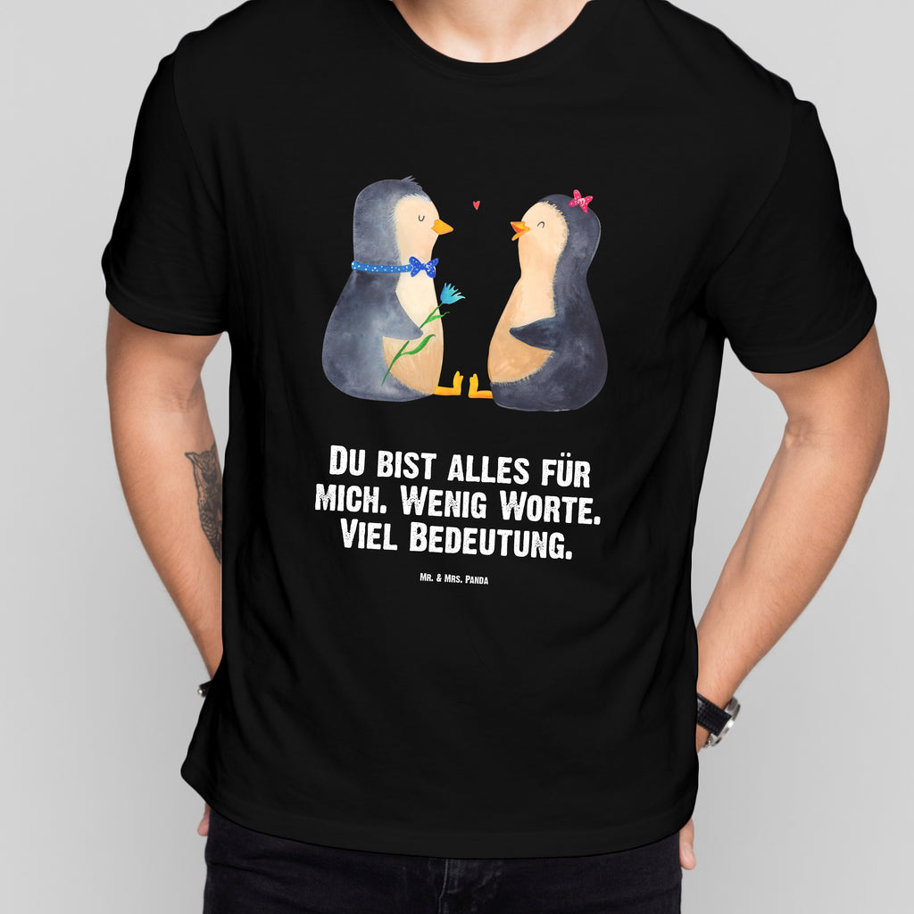 T-Shirt Standard Pinguin Pärchen T-Shirt, Shirt, Tshirt, Lustiges T-Shirt, T-Shirt mit Spruch, Party, Junggesellenabschied, Jubiläum, Geburstag, Herrn, Damen, Männer, Frauen, Schlafshirt, Nachthemd, Sprüche, Pinguin, Pinguine, Liebe, Liebespaar, Liebesbeweis, Liebesgeschenk, Verlobung, Jahrestag, Hochzeitstag, Hochzeit, Hochzeitsgeschenk, große Liebe, Traumpaar