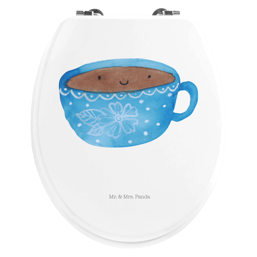 Motiv WC Sitz Kaffee Tasse Klobrille, Klodeckel, Toilettendeckel, WC-Sitz, Toilette, Tiermotive, Gute Laune, lustige Sprüche, Tiere, Kaffee, Tasse, Liebe, Geschmack, Genuss, Glücklich