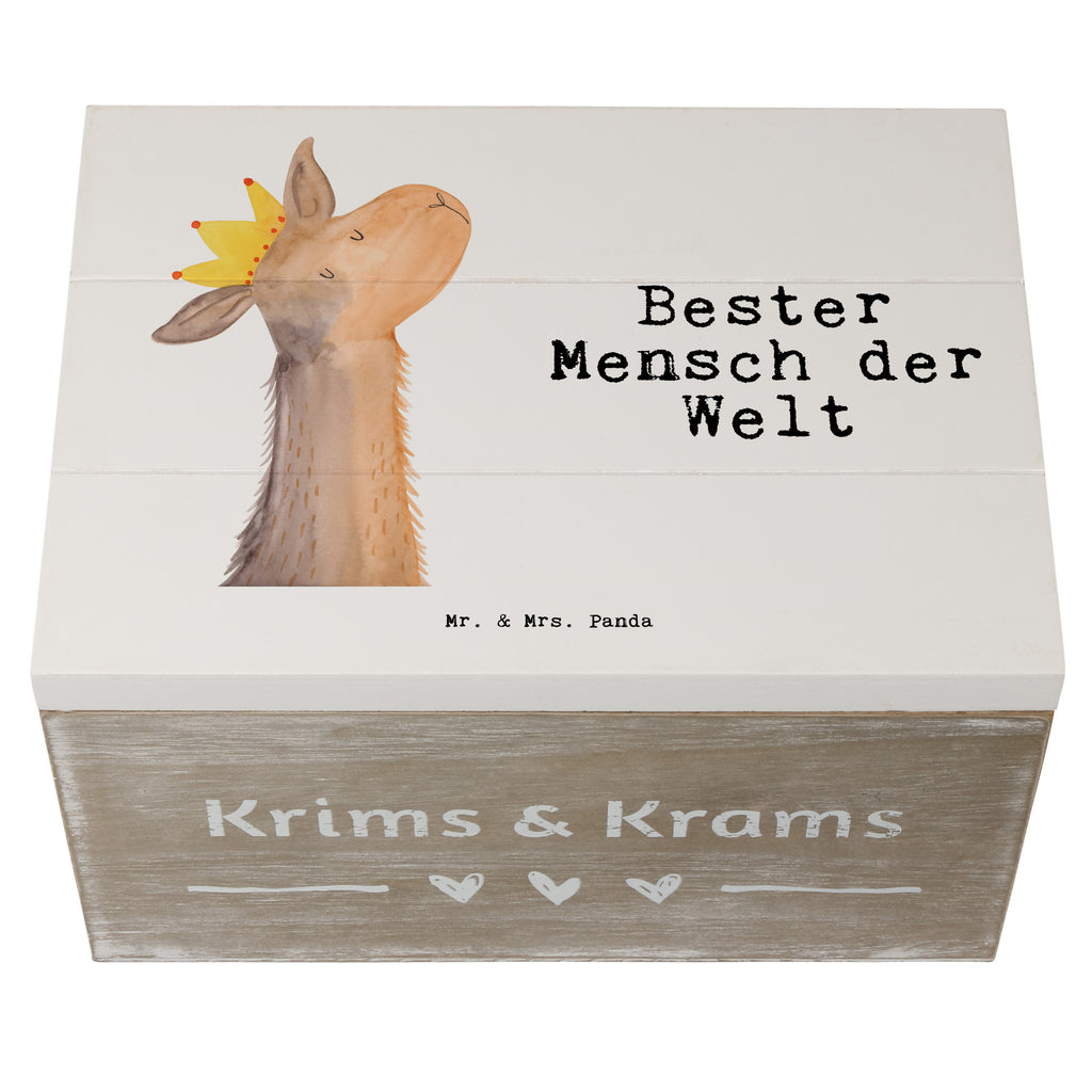 Holzkiste Lama Bester Mensch der Welt Holzkiste, Kiste, Schatzkiste, Truhe, Schatulle, XXL, Erinnerungsbox, Erinnerungskiste, Dekokiste, Aufbewahrungsbox, Geschenkbox, Geschenkdose, für, Dankeschön, Geschenk, Schenken, Geburtstag, Geburtstagsgeschenk, Geschenkidee, Danke, Bedanken, Mitbringsel, Freude machen, Geschenktipp, Lieblingsmensch, Liebling, Lieblings Mensch, tollster Mensch, Vorbild, Partner, Ehemann, Ehefrau, Liebe, Valentinstag