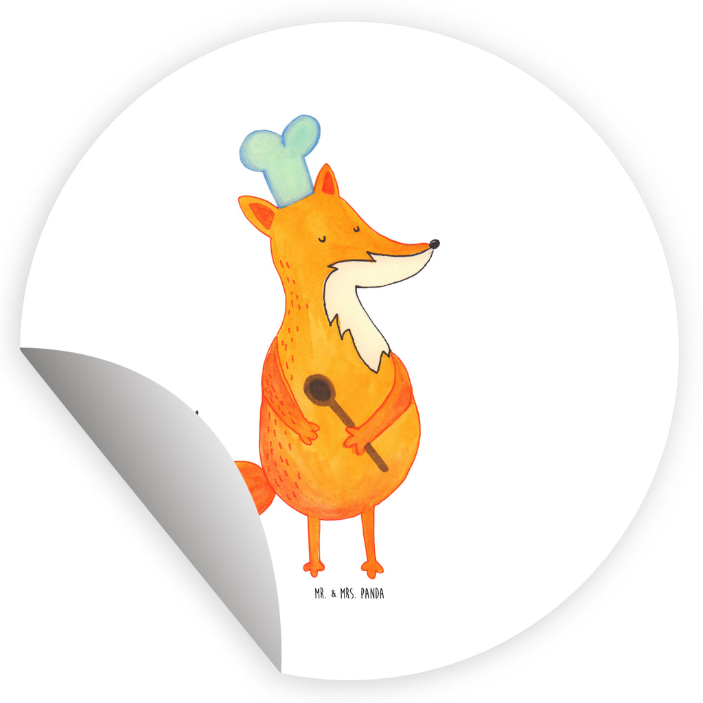 Rund Aufkleber Fuchs Koch Sticker, Aufkleber, Etikett, Fuchs, Füchse, Koch Geschenk, Küche Spruch, Küche Deko, Köche, Bäcker, Party Spruch, Spruch lustig, witzig