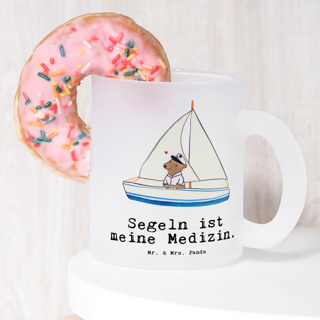 Teetasse Bär Segeln Medizin Teetasse, Teeglas, Teebecher, Tasse mit Henkel, Tasse, Glas Teetasse, Teetasse aus Glas, Geschenk, Sport, Sportart, Hobby, Schenken, Danke, Dankeschön, Auszeichnung, Gewinn, Sportler, segeln, Segeltörn, Segelboot, Segelschule, Yachtclub