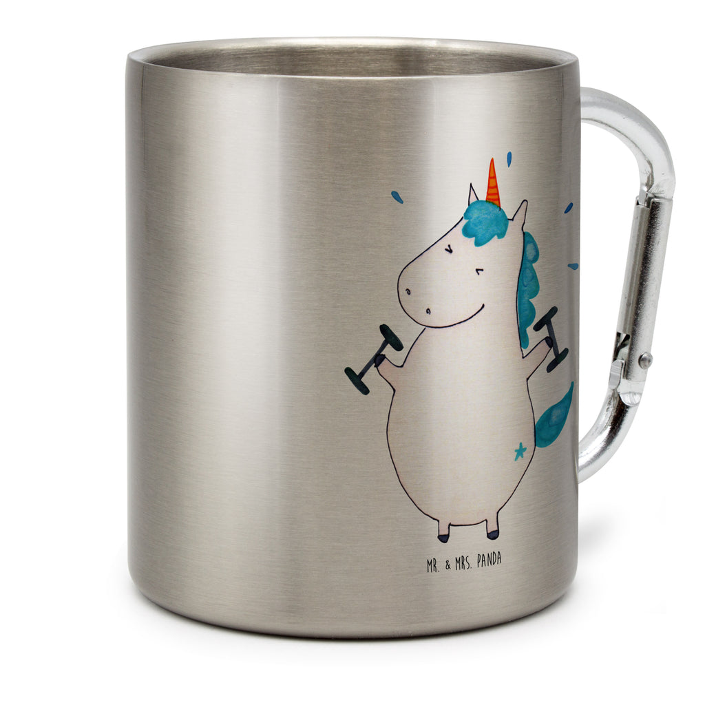 Edelstahlbecher Einhorn Fitness Edelstahltasse, Karabiner, Edelstahlbecher, Outdoor, Camping, Tasse, Becher, Einhorn, Einhörner, Einhorn Deko, Pegasus, Unicorn, Gym, Fitness, Fitnessstudio, Diät, Abnehmen, Sport, Pumpen, Geräte, Sixpack