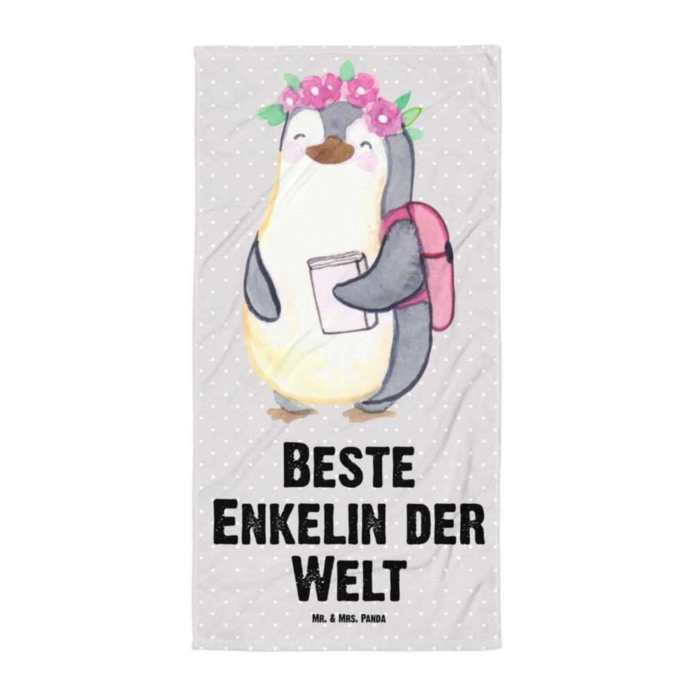 XL Badehandtuch Pinguin Beste Enkelin der Welt Handtuch, Badetuch, Duschtuch, Strandtuch, Saunatuch, für, Dankeschön, Geschenk, Schenken, Geburtstag, Geburtstagsgeschenk, Geschenkidee, Danke, Bedanken, Mitbringsel, Freude machen, Geschenktipp, Enkelin, Enkelkind, Enkeltochter, Oma, Opa, Kind von Tochter, Kind von Sohn, Großtochter, Taufe