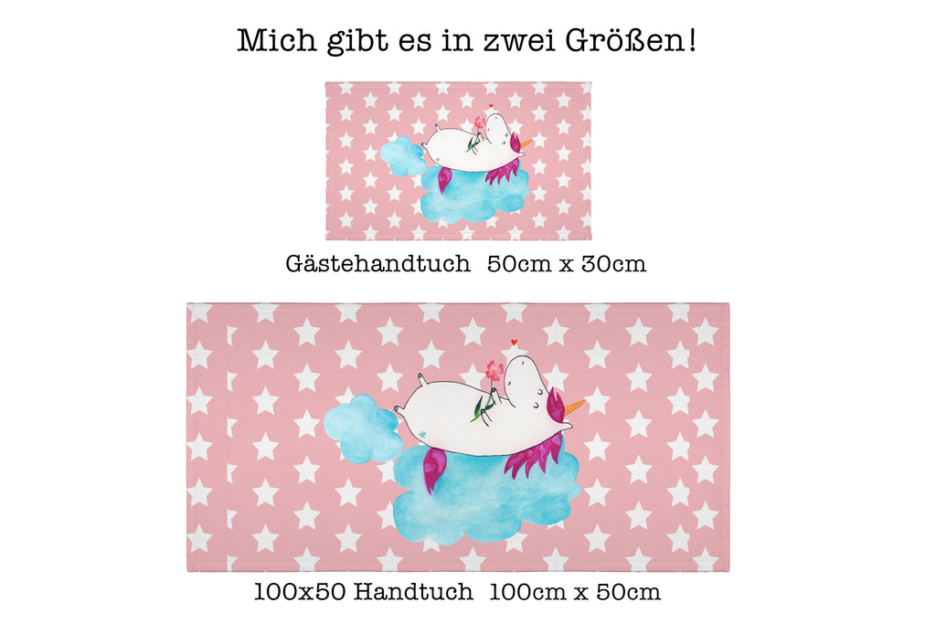 Handtuch Einhorn verliebt auf Wolke Gästetuch, Reisehandtuch, Sport Handtuch, Frottier, Kinder Handtuch, Einhorn, Einhörner, Einhorn Deko, Pegasus, Unicorn, verliebt, Liebe, Liebesbeweis, Freundin, Wolke