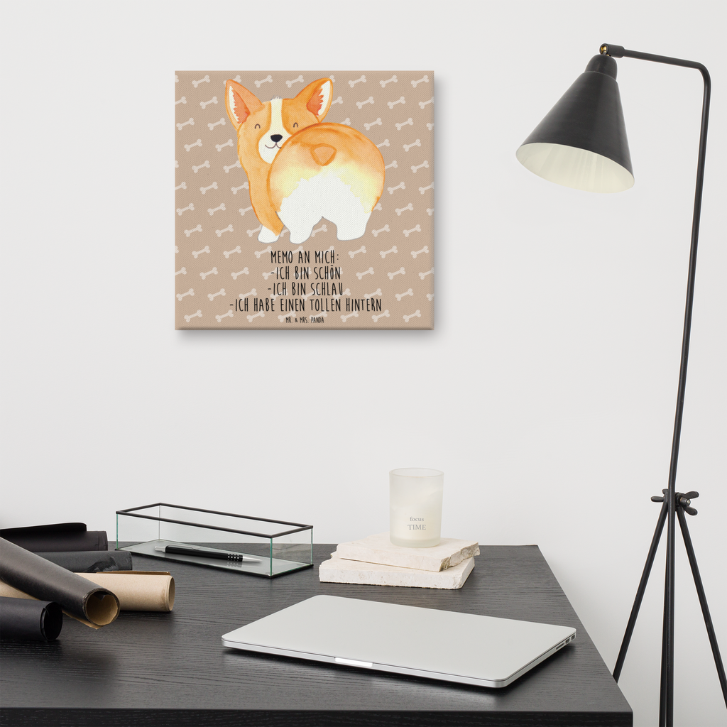 Leinwand Bild Corgi Po Leinwand, Bild, Kunstdruck, Wanddeko, Dekoration, Hund, Hundemotiv, Haustier, Hunderasse, Tierliebhaber, Hundebesitzer, Sprüche, Corgie, Hundeliebe, Motivation, Selbstliebe, Spruch