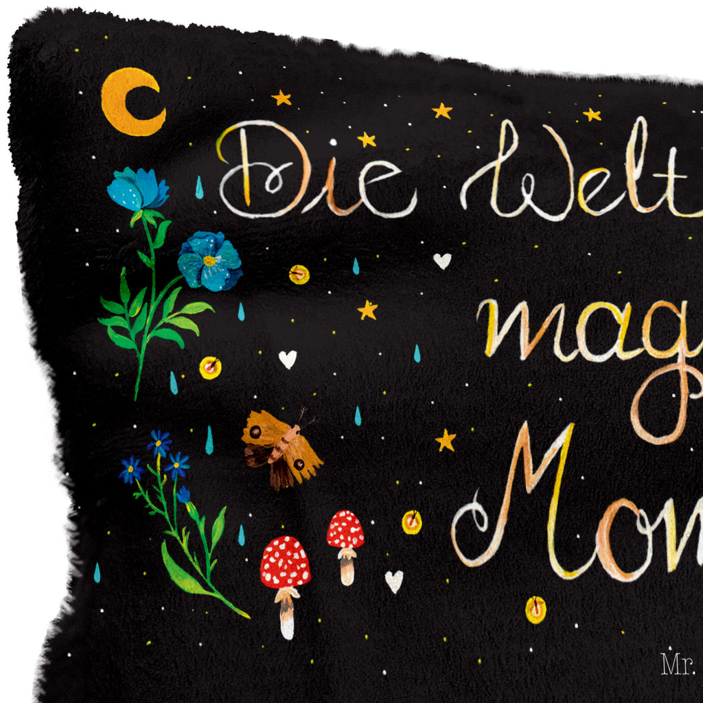 80x40 Pärchen Kissen Magische Welt Kissen, Kissenhülle, Kopfkissen, Sofakissen, Dekokissen, Kissenbezug, Liebesgeschenk, Blumen Deko, Frühlings Deko, Sommer Deko, Dekoration, positive Botschaft, Naturliebhaber, Outdoor, Natur, Abenteuer, Magische Momente, Spruch schön, Spruch positiv, Motivation, schwarz, magisch, Blumen, Nacht, Weisheit