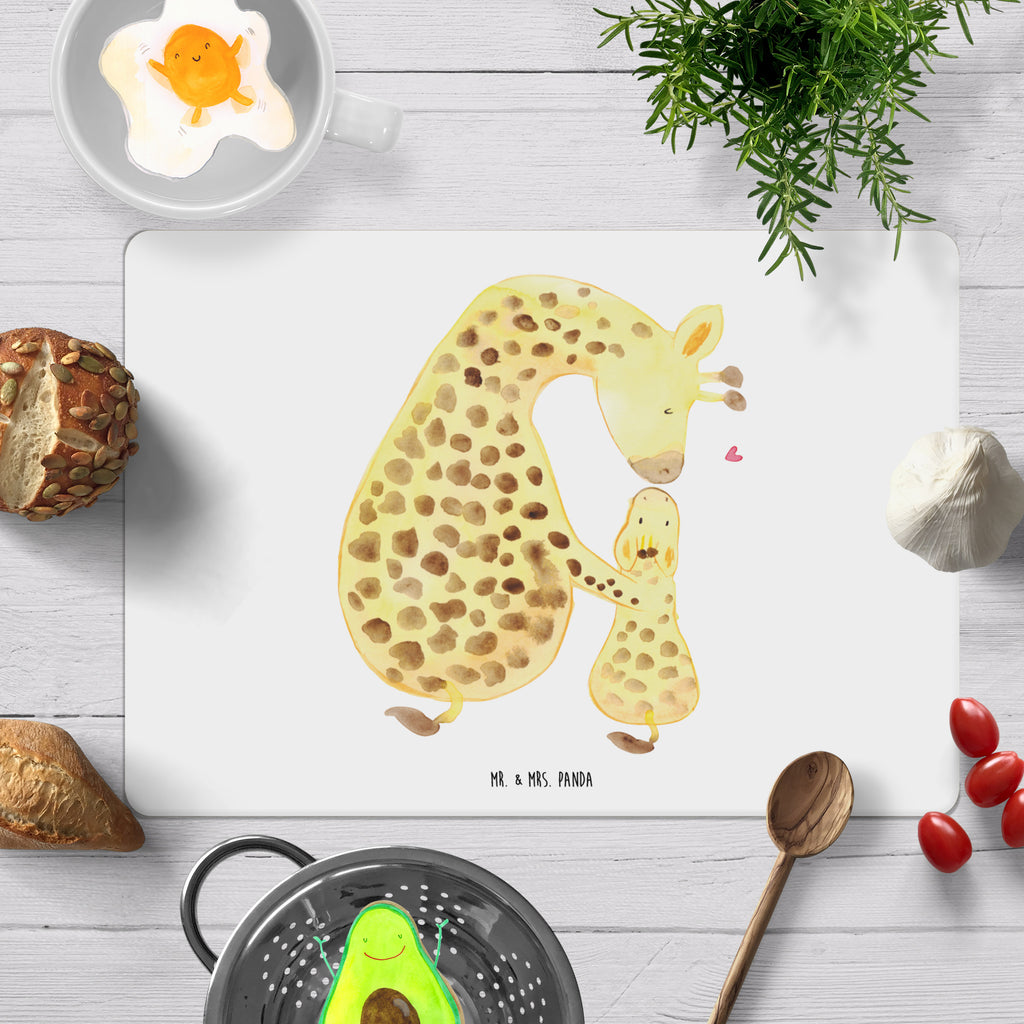 Tischset Giraffe mit Kind Tischset, Tischuntersetzer, Platzset, Tischsets abwaschbar, Tischunterlage, Afrika, Wildtiere, Giraffe, Kind, Mutter, Mama, Tochter, Sohn, Lieblingsmensch