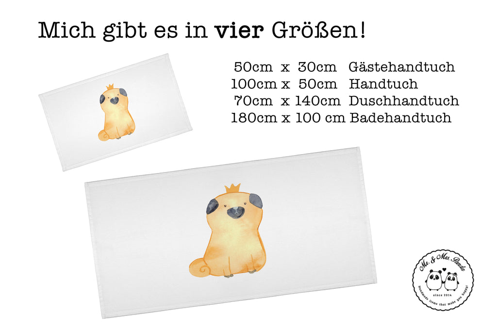 Handtuch Mops Krone Handtuch, Badehandtuch, Badezimmer, Handtücher, groß, Kinder, Baby, Hund, Hundemotiv, Haustier, Hunderasse, Tierliebhaber, Hundebesitzer, Sprüche, Mops, allergisch, kinderlos, Hausregel, Hundebesitzer. Spruch, lustig