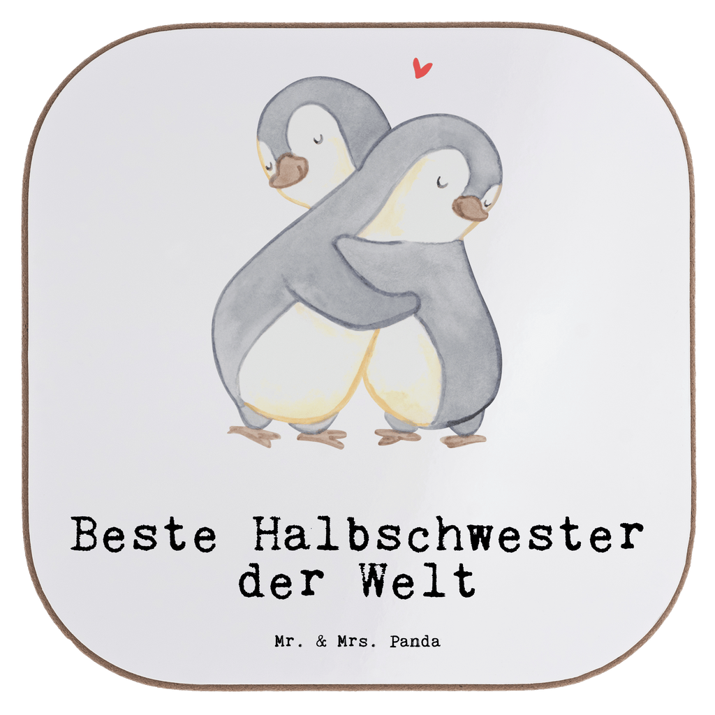 Quadratische Untersetzer Pinguin Beste Halbschwester der Welt Untersetzer, Bierdeckel, Glasuntersetzer, Untersetzer Gläser, Getränkeuntersetzer, Untersetzer aus Holz, Untersetzer für Gläser, Korkuntersetzer, Untersetzer Holz, Holzuntersetzer, Tassen Untersetzer, Untersetzer Design, für, Dankeschön, Geschenk, Schenken, Geburtstag, Geburtstagsgeschenk, Geschenkidee, Danke, Bedanken, Mitbringsel, Freude machen, Geschenktipp, Halbschwester, Stiefschwester, Stiefgeschwister, Schwestern, Schwester, Geschwister, Schwesterherz, Sister, Familie, Kleinigkeit, Beste, Tochter, Liebe, Kinder