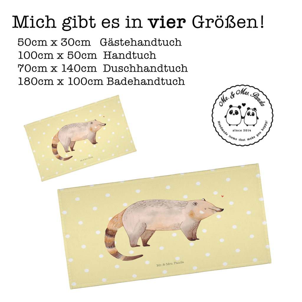 Handtuch Nasenbär Gästetuch, Reisehandtuch, Sport Handtuch, Frottier, Kinder Handtuch, Tiermotive, Gute Laune, lustige Sprüche, Tiere, Nasenbär, Nasenbären, Rüsselbär, Bär