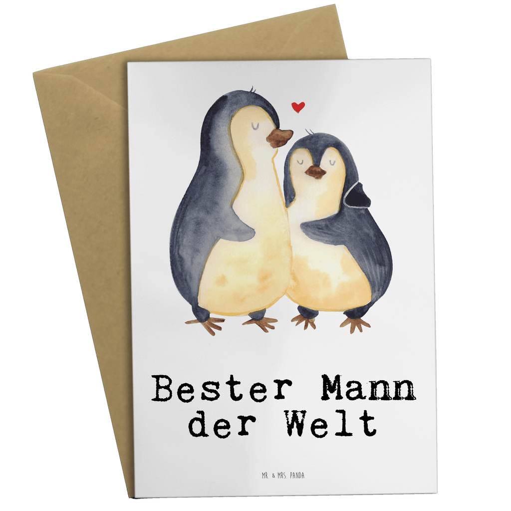 Grußkarte Pinguin Bester Mann der Welt Grußkarte, Klappkarte, Einladungskarte, Glückwunschkarte, Hochzeitskarte, Geburtstagskarte, Karte, für, Dankeschön, Geschenk, Schenken, Geburtstag, Geburtstagsgeschenk, Geschenkidee, Danke, Bedanken, Mitbringsel, Freude machen, Geschenktipp, Ehemann, Beste, Mann, Partner, Freund, Traummann, Liebling, Ehepartner, Ehe, Gatte, Lebensgefährte, Bräutigam, Kleinigkeit