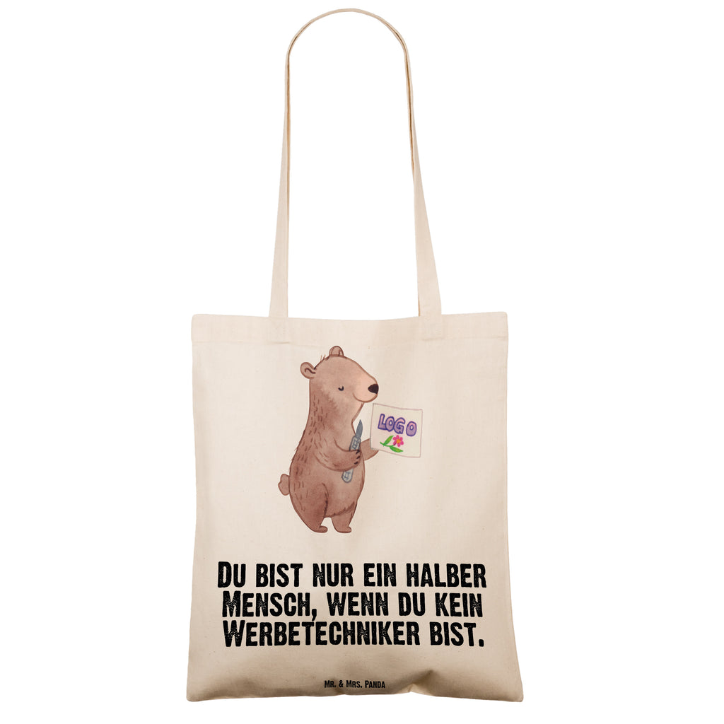 Tragetasche Werbetechniker mit Herz Beuteltasche, Beutel, Einkaufstasche, Jutebeutel, Stoffbeutel, Tasche, Shopper, Umhängetasche, Strandtasche, Schultertasche, Stofftasche, Tragetasche, Badetasche, Jutetasche, Einkaufstüte, Laptoptasche, Beruf, Ausbildung, Jubiläum, Abschied, Rente, Kollege, Kollegin, Geschenk, Schenken, Arbeitskollege, Mitarbeiter, Firma, Danke, Dankeschön