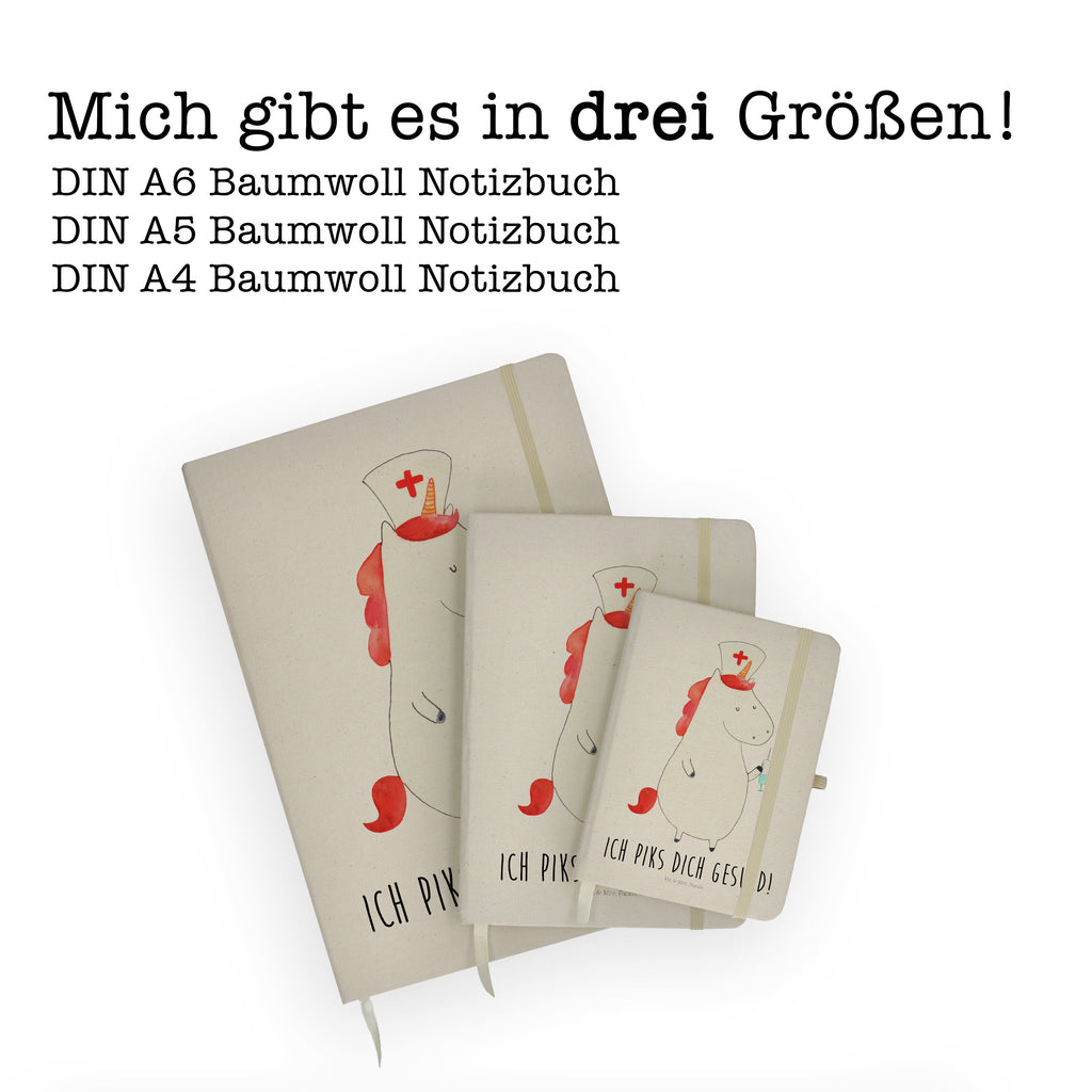 Baumwoll Notizbuch Einhorn Krankenschwester