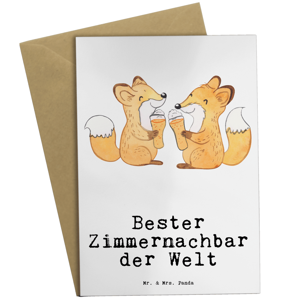 Grußkarte Fuchs Bester Zimmernachbar der Welt Grußkarte, Klappkarte, Einladungskarte, Glückwunschkarte, Hochzeitskarte, Geburtstagskarte, Karte, Ansichtskarten, für, Dankeschön, Geschenk, Schenken, Geburtstag, Geburtstagsgeschenk, Geschenkidee, Danke, Bedanken, Mitbringsel, Freude machen, Geschenktipp, Zimmernachbar, Zimmernachbarn, Zimmer, Krankenhaus, Patient, Kollegin, Wohnheim, Nachbar, WG, Studentenwohnheim