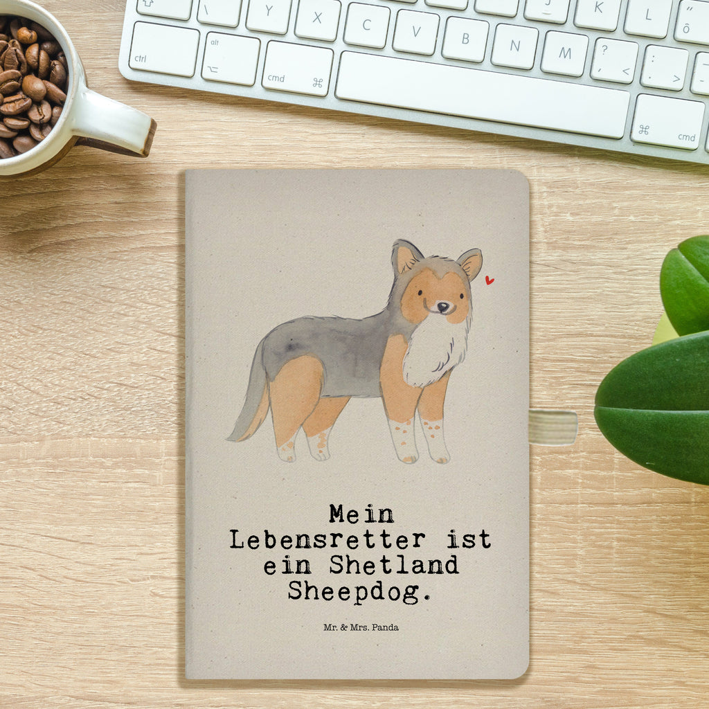 Baumwoll Notizbuch Shetland Sheepdog Lebensretter Notizen, Eintragebuch, Tagebuch, Notizblock, Adressbuch, Journal, Kladde, Skizzenbuch, Notizheft, Schreibbuch, Schreibheft, Hund, Hunderasse, Rassehund, Hundebesitzer, Geschenk, Tierfreund, Schenken, Welpe, Shetland Sheepdog, Sheltie