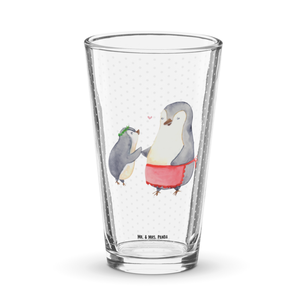 Premium Trinkglas Pinguin mit Kind Trinkglas, Glas, Pint Glas, Bierglas, Cocktail Glas, Wasserglas, Familie, Vatertag, Muttertag, Bruder, Schwester, Mama, Papa, Oma, Opa, Geschenk, Mami, Mutti, Mutter, Geburststag