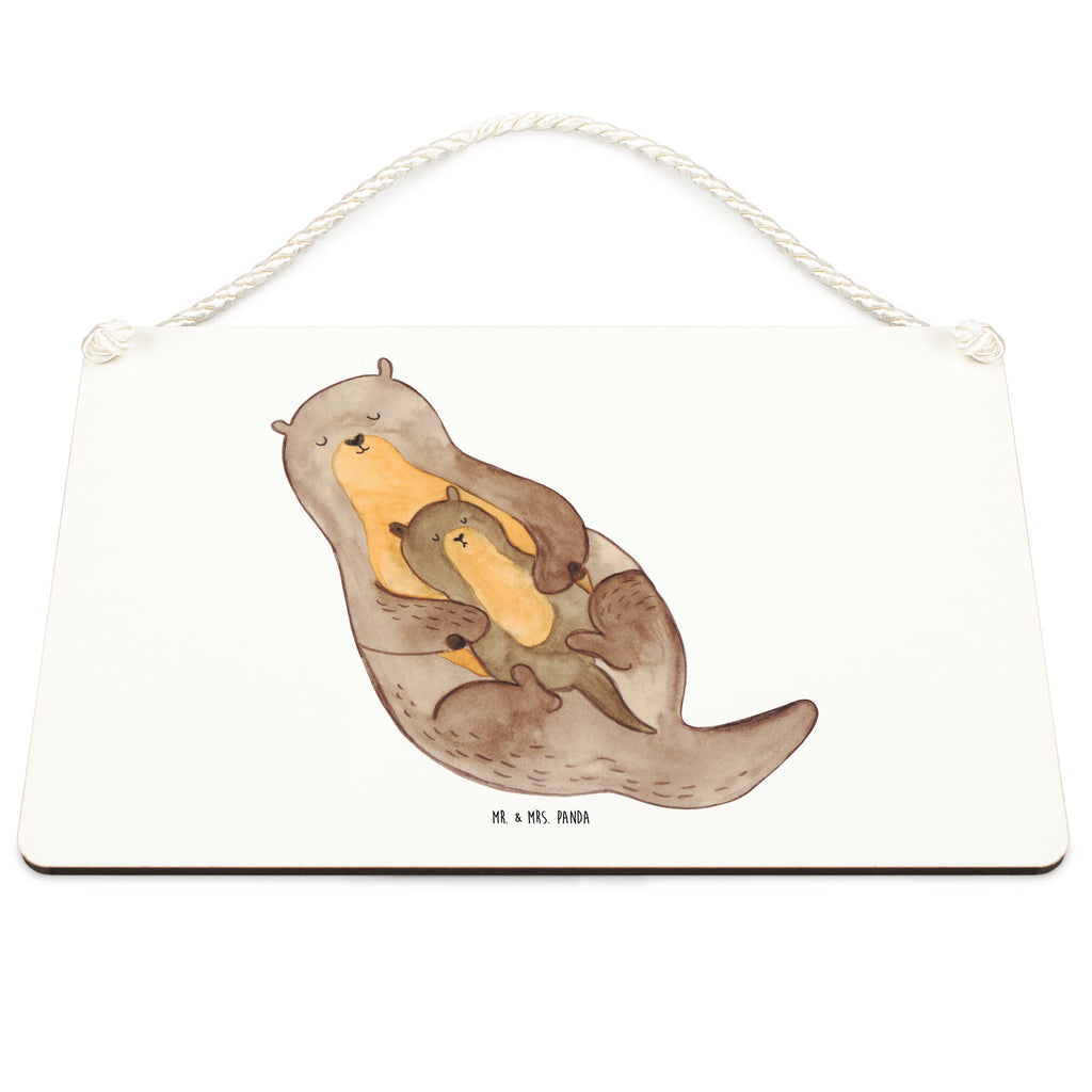 Deko Schild Otter mit Kind Dekoschild, Deko Schild, Schild, Tür Schild, Türschild, Holzschild, Wandschild, Wanddeko, Otter, Fischotter, Seeotter, Otter Seeotter See Otter