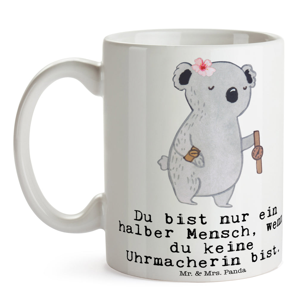 Tasse Uhrmacherin mit Herz Tasse, Kaffeetasse, Teetasse, Becher, Kaffeebecher, Teebecher, Keramiktasse, Porzellantasse, Büro Tasse, Geschenk Tasse, Tasse Sprüche, Tasse Motive, Kaffeetassen, Tasse bedrucken, Designer Tasse, Cappuccino Tassen, Schöne Teetassen, Beruf, Ausbildung, Jubiläum, Abschied, Rente, Kollege, Kollegin, Geschenk, Schenken, Arbeitskollege, Mitarbeiter, Firma, Danke, Dankeschön