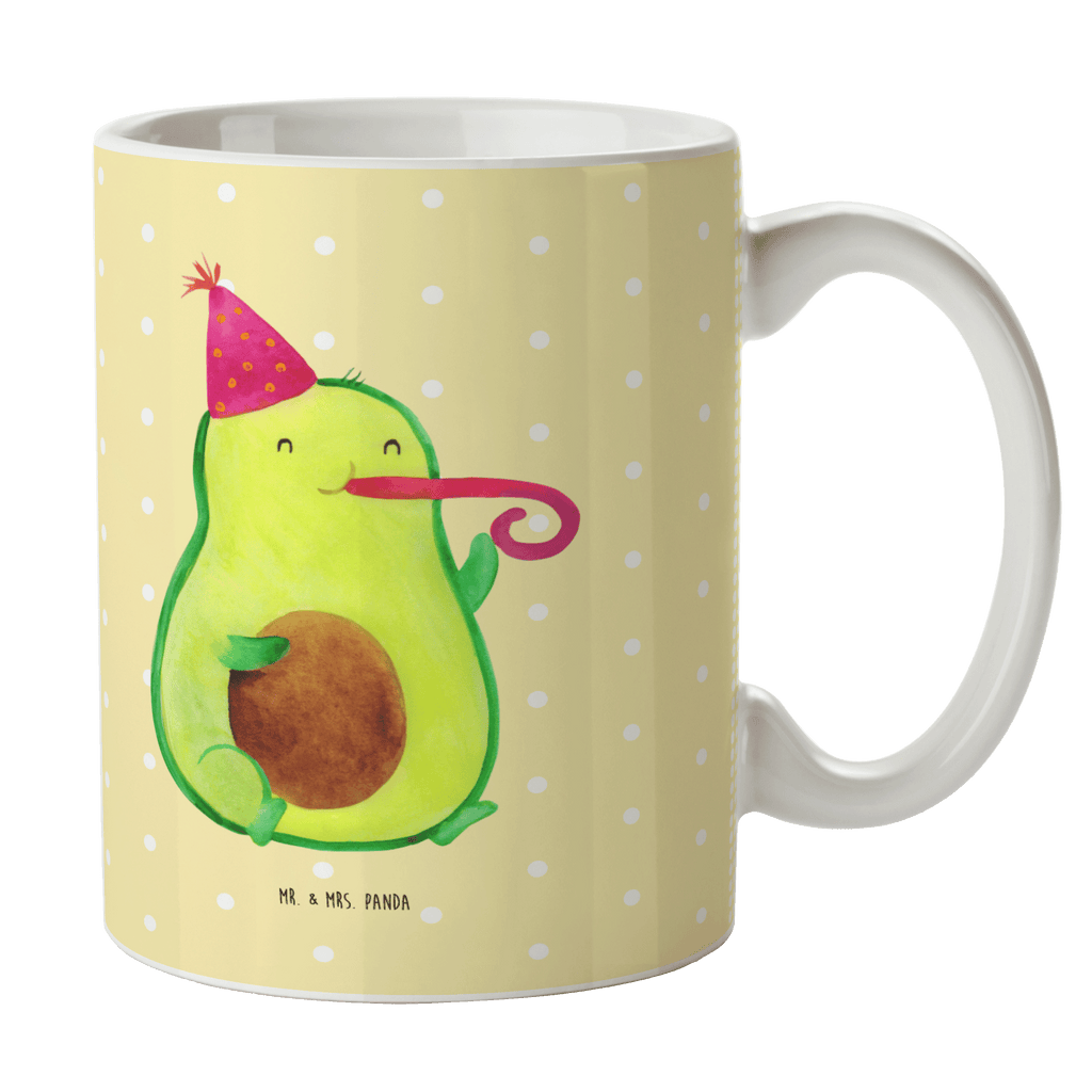 Tasse Avocado Feier Tasse, Kaffeetasse, Teetasse, Becher, Kaffeebecher, Teebecher, Keramiktasse, Porzellantasse, Büro Tasse, Geschenk Tasse, Tasse Sprüche, Tasse Motive, Kaffeetassen, Tasse bedrucken, Designer Tasse, Cappuccino Tassen, Schöne Teetassen, Avocado, Veggie, Vegan, Gesund, Party, Feierlichkeit, Feier, Fete, Geburtstag, Gute Laune, Tröte