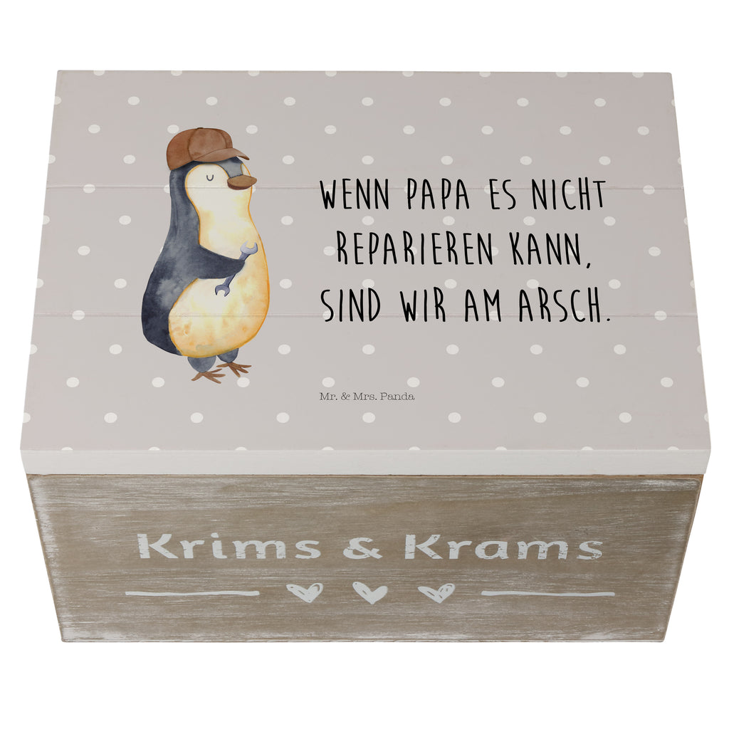 Holzkiste Wenn Papa es nicht reparieren kann, sind wir am Arsch Holzkiste, Kiste, Schatzkiste, Truhe, Schatulle, XXL, Erinnerungsbox, Erinnerungskiste, Dekokiste, Aufbewahrungsbox, Geschenkbox, Geschenkdose, Familie, Vatertag, Muttertag, Bruder, Schwester, Mama, Papa, Oma, Opa, Vater, Geschenk Papa, Bester Papa der Welt