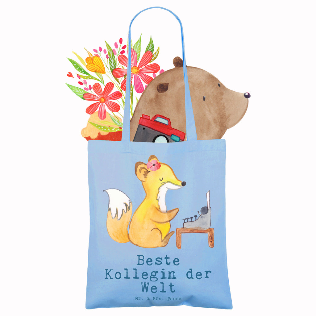 Tragetasche Fuchs Beste Kollegin der Welt Beuteltasche, Beutel, Einkaufstasche, Jutebeutel, Stoffbeutel, Tasche, Shopper, Umhängetasche, Strandtasche, Schultertasche, Stofftasche, Tragetasche, Badetasche, Jutetasche, Einkaufstüte, Laptoptasche, für, Dankeschön, Geschenk, Schenken, Geburtstag, Geburtstagsgeschenk, Geschenkidee, Danke, Bedanken, Mitbringsel, Freude machen, Geschenktipp, Arbeitskollegin, Kollegin, Freundin, Büro, Abschiedsgeschenk, Ruhestand, Arbeit, Mitarbeiterin, Berufsgenossin, Beruf