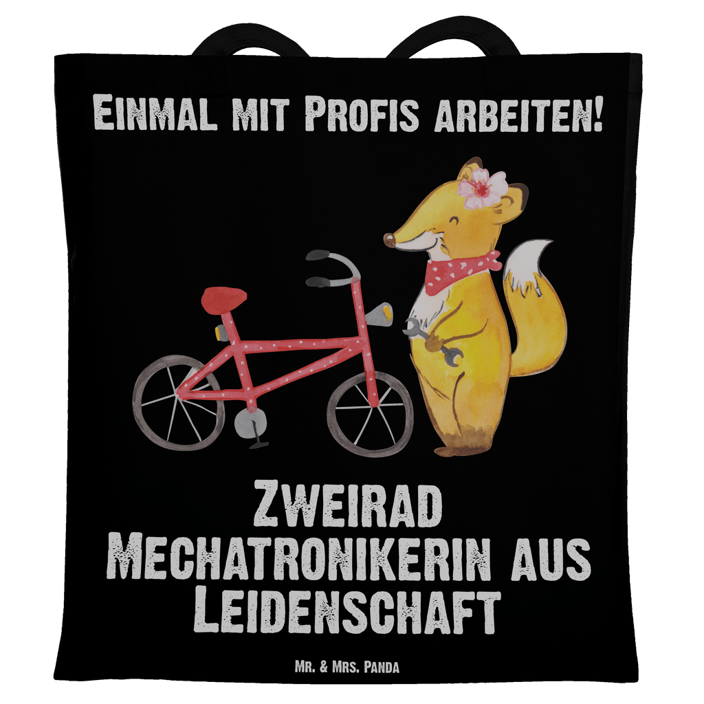 Tragetasche Zweirad Mechatronikerin aus Leidenschaft Beuteltasche, Beutel, Einkaufstasche, Jutebeutel, Stoffbeutel, Tasche, Shopper, Umhängetasche, Strandtasche, Schultertasche, Stofftasche, Tragetasche, Badetasche, Jutetasche, Einkaufstüte, Laptoptasche, Beruf, Ausbildung, Jubiläum, Abschied, Rente, Kollege, Kollegin, Geschenk, Schenken, Arbeitskollege, Mitarbeiter, Firma, Danke, Dankeschön