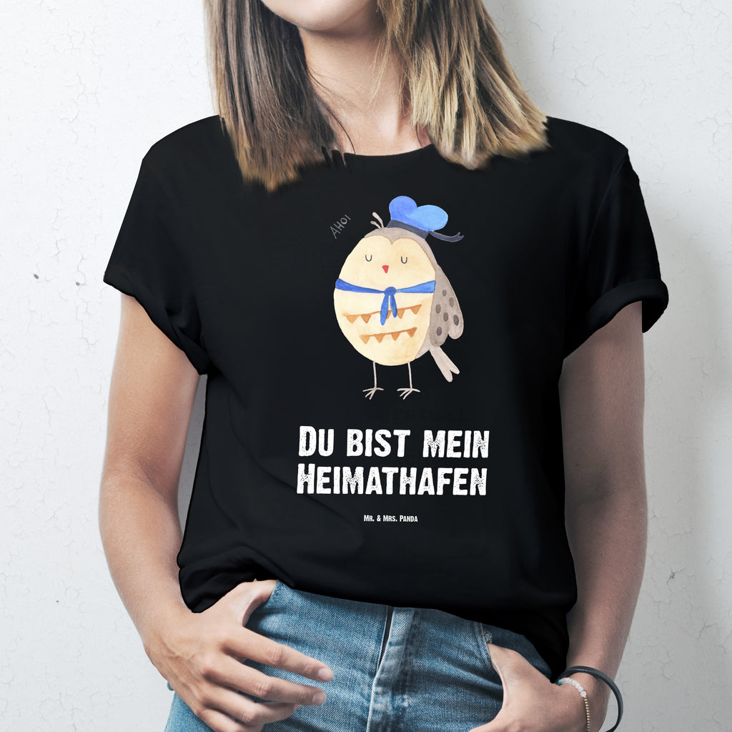 T-Shirt Standard Eule Matrosen T-Shirt, Shirt, Tshirt, Lustiges T-Shirt, T-Shirt mit Spruch, Party, Junggesellenabschied, Jubiläum, Geburstag, Herrn, Damen, Männer, Frauen, Schlafshirt, Nachthemd, Sprüche, Eule, Eule Spruch, Eule Deko, Owl, Wortspiel lustig, Matrose, Freundin, Ehe, Seefahrer, Heimathafen, Hochzeitstag Geschenk