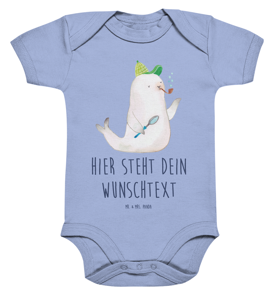 Personalisierter Baby Body Robbe Sherlock Personalisierter Baby Body, Personalisierte Babykleidung, Personalisierter Babystrampler, Personalisierter Strampler, Personalisierter Wickelbody, Personalisierte Baby Erstausstattung, Junge, Mädchen, Tiermotive, Gute Laune, lustige Sprüche, Tiere