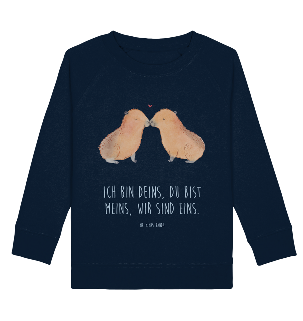 Organic Kinder Pullover Capybara Liebe Kinder Pullover, Kinder Sweatshirt, Jungen, Mädchen, Tiermotive, Gute Laune, lustige Sprüche, Tiere, Capybara, Liebe, verliebt, Paar, Jahrestag, Kuschel Capybaras, Tierliebe, Romantisches Geschenk, Handgezeichnet, Verschmolzen, Geschenkidee, Beziehung, Partnertiere, Ich bin deins, Du bist meins, Liebesspruch, Herzlich, Valentinstag, Ehejubiläum, Liebesbeweis