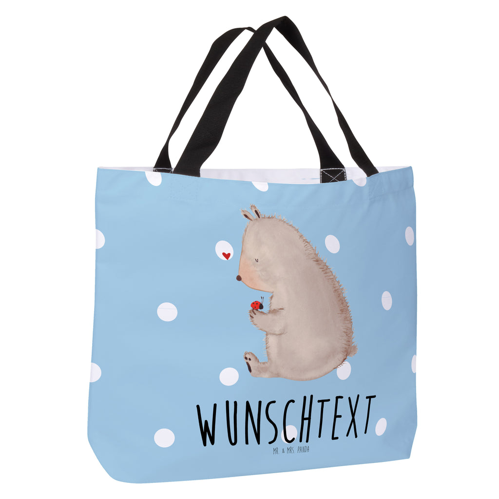 Personalisierter Shopper Bär mit Marienkäfer Personalisierter Beutel, Personalisierte Einkaufstasche, Personalisierte Tasche, Personalisierte Strandtasche, Personalisierter Einkaufsbeutel, Personalisierter Shopper, Personalisierte Schultasche, Personalisierte Freizeittasche, Personalisierter Tragebeutel, Personalisierter Schulbeutel, Personalisierte Alltagstasche, mit Namen, Wunschname, Selbst bedrucken, frei gestalten, Bär, Teddy, Teddybär, Marienkäfer, Liebe, Freiheit, Motivation, Das Leben ist schön