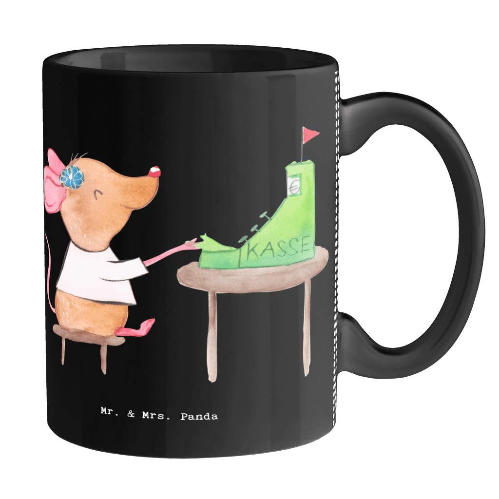 Tasse Kassiererin mit Herz Tasse, Kaffeetasse, Teetasse, Becher, Kaffeebecher, Teebecher, Keramiktasse, Porzellantasse, Büro Tasse, Geschenk Tasse, Tasse Sprüche, Tasse Motive, Beruf, Ausbildung, Jubiläum, Abschied, Rente, Kollege, Kollegin, Geschenk, Schenken, Arbeitskollege, Mitarbeiter, Firma, Danke, Dankeschön, Kassiererin, Kassenwartin, Mitarbeiterin Kasse