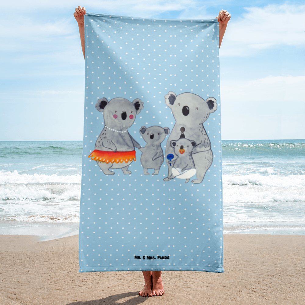 XL Badehandtuch Koala Familie Handtuch, Badetuch, Duschtuch, Strandtuch, Saunatuch, Familie, Vatertag, Muttertag, Bruder, Schwester, Mama, Papa, Oma, Opa, Koala, Koalas, Family, Kinder, Geschwister, Familienleben