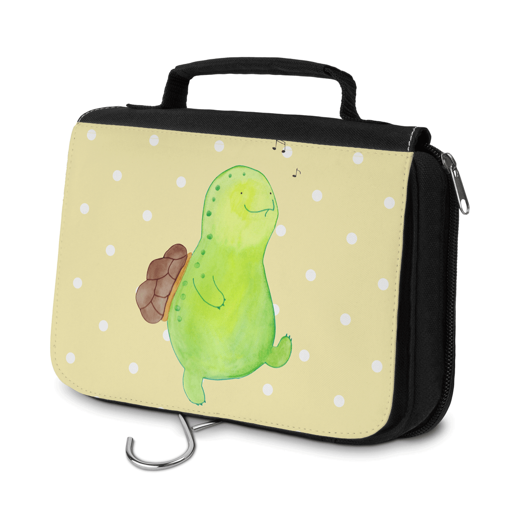 Kulturbeutel Schildkröte pfeift Kulturbeutel, Zum Aufhängen, Waschtasche, Kosmetiktasche, Damen, Herren, Aufbewahrungstasche, Schminktasche, Kosmetikbeutel, Organizer, Kulturtasche, Schminkutensil, Schildkröte, Schildi, Schildkröten, fröhlich, Glück, Motivation, Lebensfreude, Depression, Trennung, Neuanfang