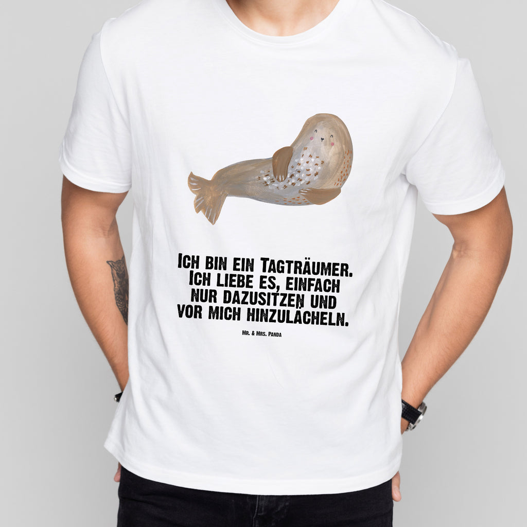 T-Shirt Standard Robbe lachend T-Shirt, Shirt, Tshirt, Lustiges T-Shirt, T-Shirt mit Spruch, Party, Junggesellenabschied, Jubiläum, Geburstag, Herrn, Damen, Männer, Frauen, Schlafshirt, Nachthemd, Sprüche, Tiermotive, Gute Laune, lustige Sprüche, Tiere, Robbe, Robben, Seehund, Strand, Meerestier, Ostsee, Nordsee