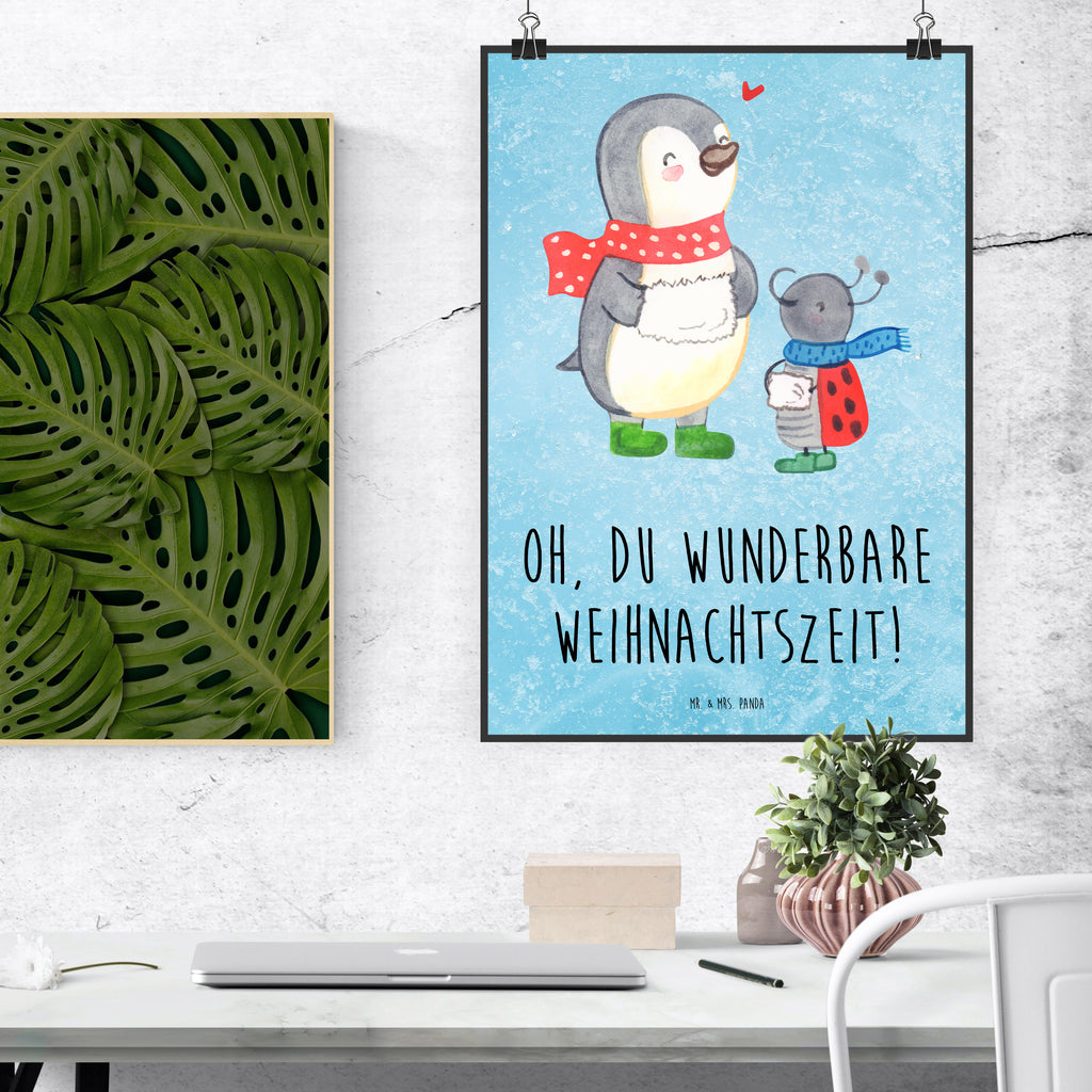 Poster Smörle Winterzeit Poster, Wandposter, Bild, Wanddeko, Küchenposter, Kinderposter, Wanddeko Bild, Raumdekoration, Wanddekoration, Handgemaltes Poster, Mr. & Mrs. Panda Poster, Designposter, Kunstdruck, Posterdruck, Winter, Weihnachten, Weihnachtsdeko, Nikolaus, Advent, Heiligabend, Wintermotiv, Weihnachtszeit, Weihnachtsgruß, Weihnachten Grüße