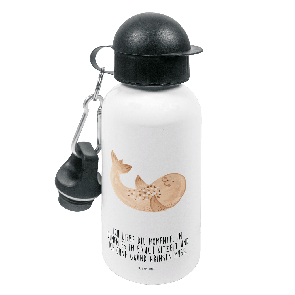 Kindertrinkflasche Robbe Liegen Kindertrinkflasche, Kinder Trinkflasche, Trinkflasche, Flasche, Kinderflasche, Kinder, Kids, Kindergarten Flasche, Grundschule, Jungs, Mädchen, Tiermotive, Gute Laune, lustige Sprüche, Tiere, Robbe, Robben, Seehund, Strand, Meerestier, Ostsee, Nordsee, Lachen, Freude