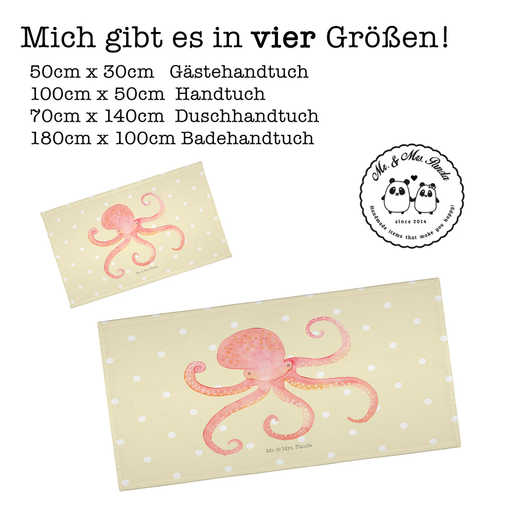 Handtuch Tintenfisch Gästetuch, Reisehandtuch, Sport Handtuch, Frottier, Kinder Handtuch, Tiermotive, Gute Laune, lustige Sprüche, Tiere, Meer, Meerestier, Krake, Tintenfisch, Arme, Wasser, Ozean