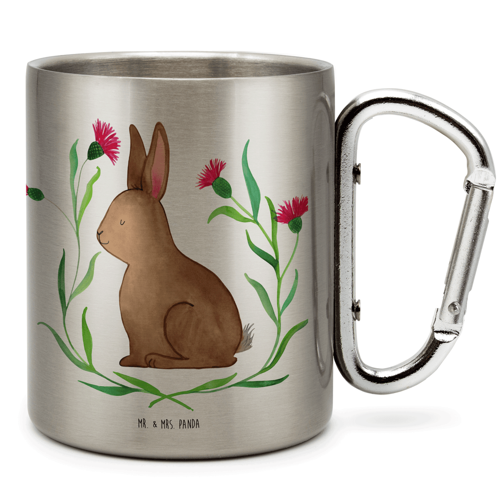 Edelstahlbecher Hase sitzend Edelstahltasse, Karabiner, Edelstahlbecher, Outdoor, Camping, Tasse, Becher, Ostern, Osterhase, Ostergeschenke, Osternest, Osterdeko, Geschenke zu Ostern, Ostern Geschenk, Ostergeschenke Kinder, Ostern Kinder, Frohe Ostern, Ostergrüße, Osterblume, Liebe, Grüße, Hase, Kaninchen