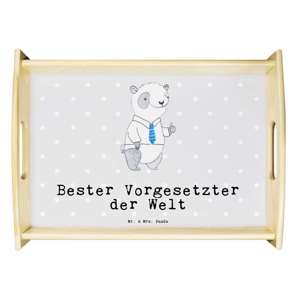 Serviertablett Panda Bester Vorgesetzter der Welt Serviertablett, Tablett, Holztablett, Küchentablett, Dekotablett, Frühstückstablett, für, Dankeschön, Geschenk, Schenken, Geburtstag, Geburtstagsgeschenk, Geschenkidee, Danke, Bedanken, Mitbringsel, Freude machen, Geschenktipp, Chef, Boss, Abschiedsgeschenk, Abteilungsleiter, Kollege, Vorgesetzter, Vorgesetzte, Arbeit, Leiter, Arbeitgeber, Führungskraft