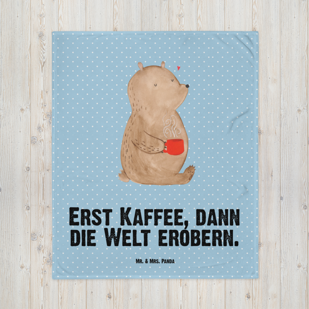 Babydecke Bär Kaffee Babydecke, Babygeschenk, Geschenk Geburt, Babyecke Kuscheldecke, Krabbeldecke, Bär, Teddy, Teddybär, Kaffee, Coffee, Bären, guten Morgen, Morgenroutine, Welt erobern, Welt retten, Motivation